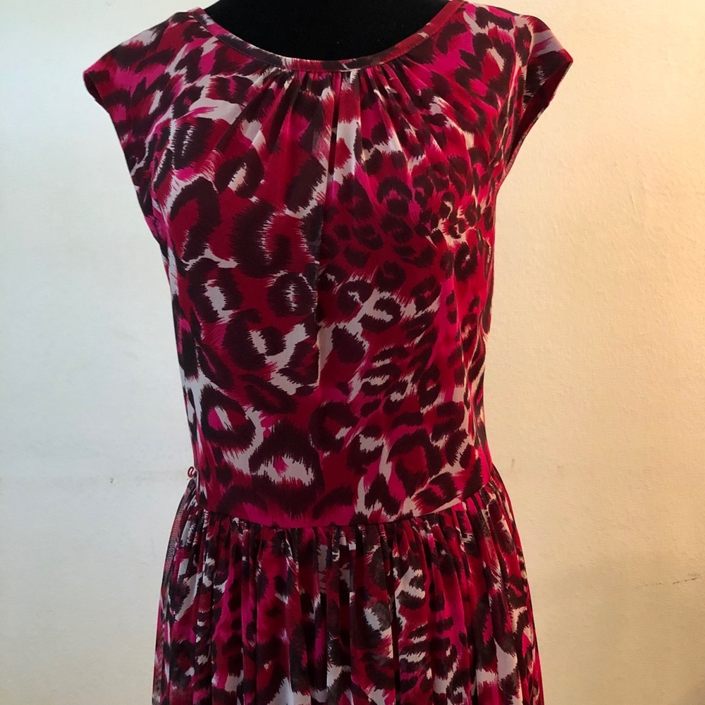 Fun and flirty fuschia animal print dress